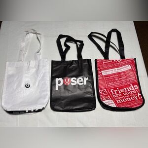 Lululemon Reusable Tote Bag Set Of 3